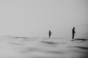 sortie paddle barfleur - séance photo en mer cotentin - caroline liabot